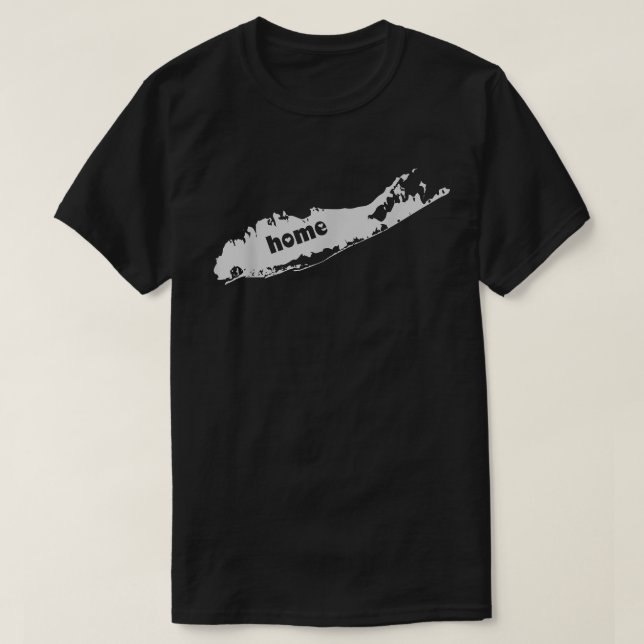 Camiseta Mapa del hogar de amor en Long Island  (Diseño del anverso)