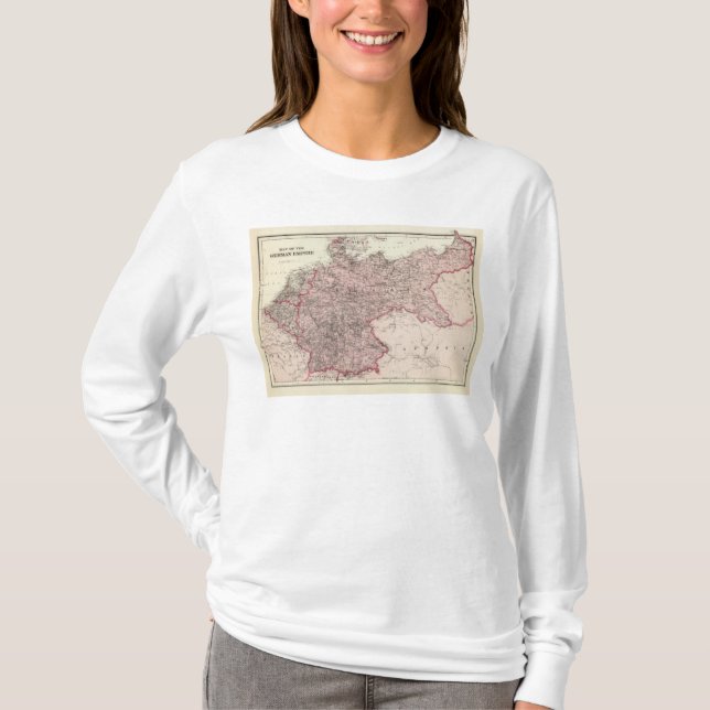 Camiseta Mapa del imperio alemán (Anverso)