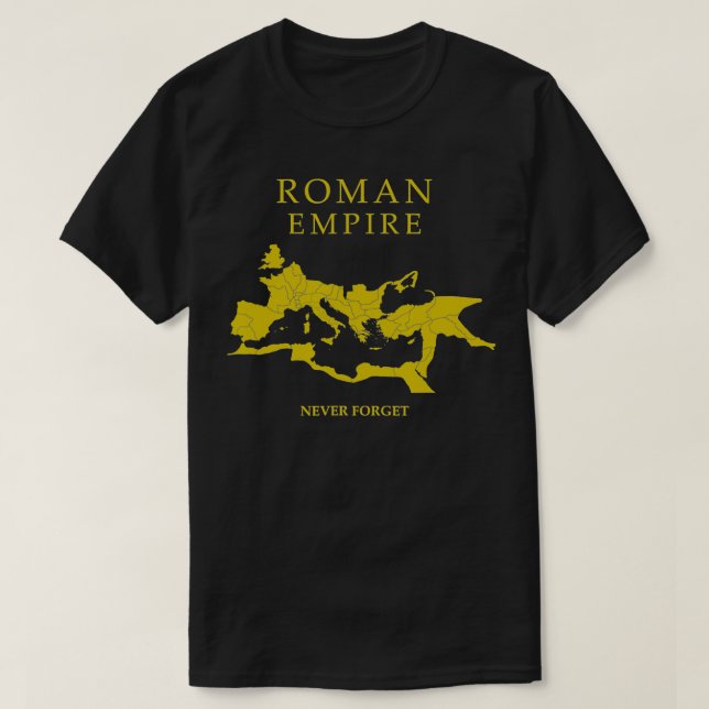 Camiseta Mapa del Imperio Romano nunca olvidar el SPQR Roma (Diseño del anverso)