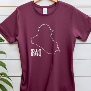 Camiseta Mapa del Iraq de la frontera nacional iraquí