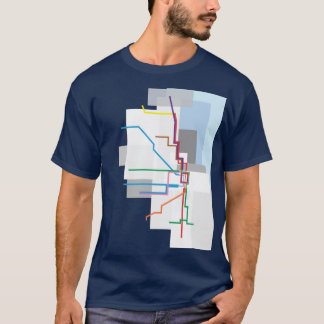 Camiseta Mapa del lago de Chicago