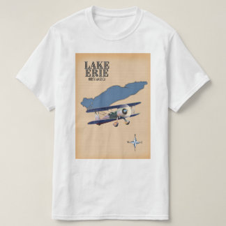Camiseta Mapa del lago Erie en Norteamérica