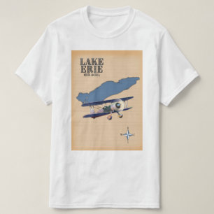 Camiseta Mapa del lago Erie Norteamérica