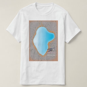 Camiseta Mapa del lago Heaven Corea del Norte y China