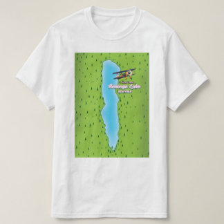Camiseta Mapa del lago Honeoye Nueva York