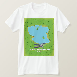 Camiseta Mapa del lago Lago Trasimeno Italia