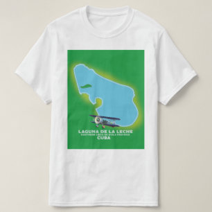 Camiseta Mapa del lago Laguna de la Leche Cuba
