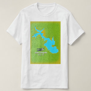 Camiseta mapa del lago livingston Texas