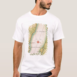 Camiseta Mapa del lago Ontario