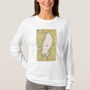 Camiseta Mapa del lago Ontario