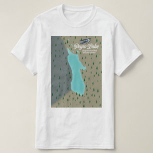 Camiseta mapa del lago Peyto de las Montañas Rocosas canadi