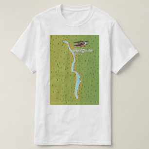 Camiseta Mapa del lago Randsfjorden Noruega