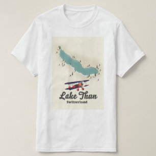 Camiseta Mapa del lago Thun Suiza