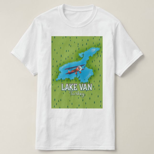 Camiseta Mapa del lago Van Turquía (Diseño del anverso)