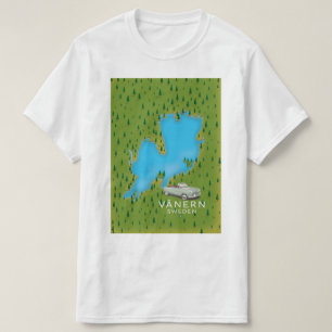 Camiseta Mapa del lago Vänern Suecia