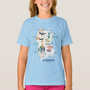 Camiseta Mapa del libro de historias de Metropolis