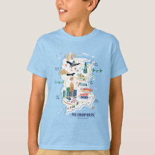 Camiseta Mapa del libro de historias de Metropolis