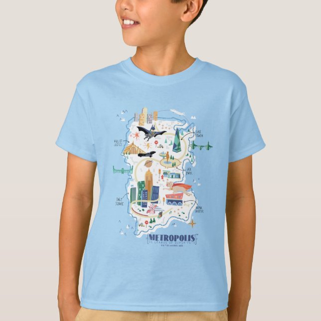 Camiseta Mapa del libro de historias de Metropolis (Anverso)