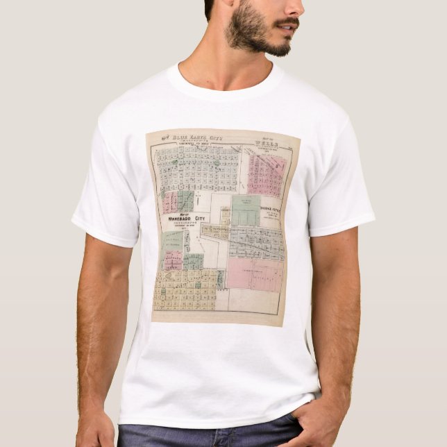 Camiseta Mapa del mapa de la ciudad del Winnebago de la (Anverso)