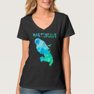 Camiseta Mapa del Mapa Martinicano de la Ilustración de las