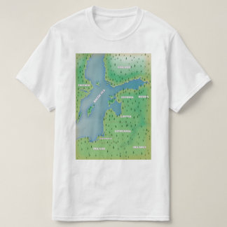 Camiseta mapa del mar Báltico
