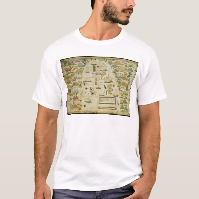 Camiseta Mapa del mar de China, facsímil de los 'atlas de (Anverso)
