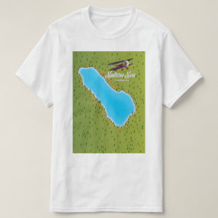 Camiseta Mapa del Mar de Salton California EE. UU.