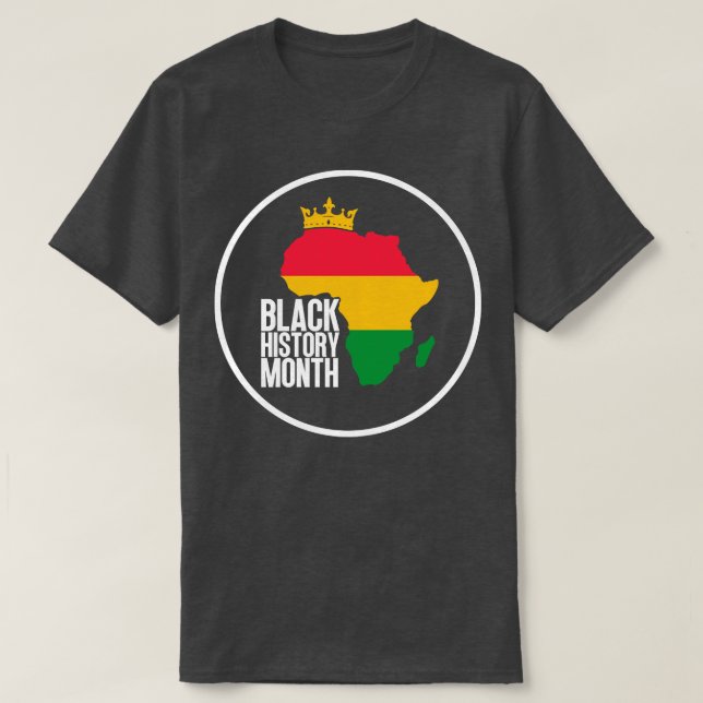 Camiseta Mapa del mes de historia negra 8 (Diseño del anverso)