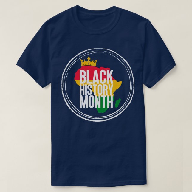Camiseta Mapa del mes de la historia negra 10 (Diseño del anverso)