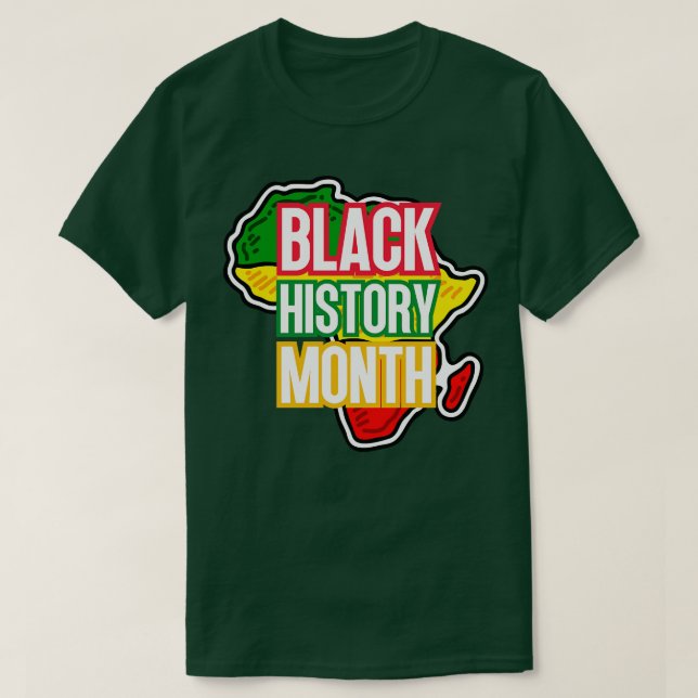 Camiseta Mapa del mes de la historia negra 22 (Diseño del anverso)