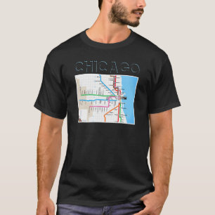 Camiseta Mapa del metro de Chicago Chi Town Windy City Sout