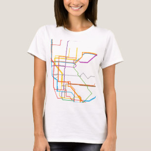 Camiseta Mapa del metro de la ciudad