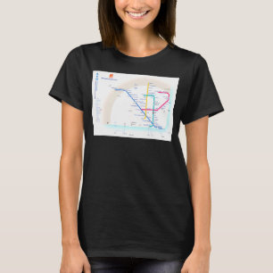 Camiseta Mapa del metro de Lisboa Portugal