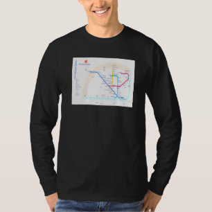Camiseta Mapa del metro de Lisboa Portugal T