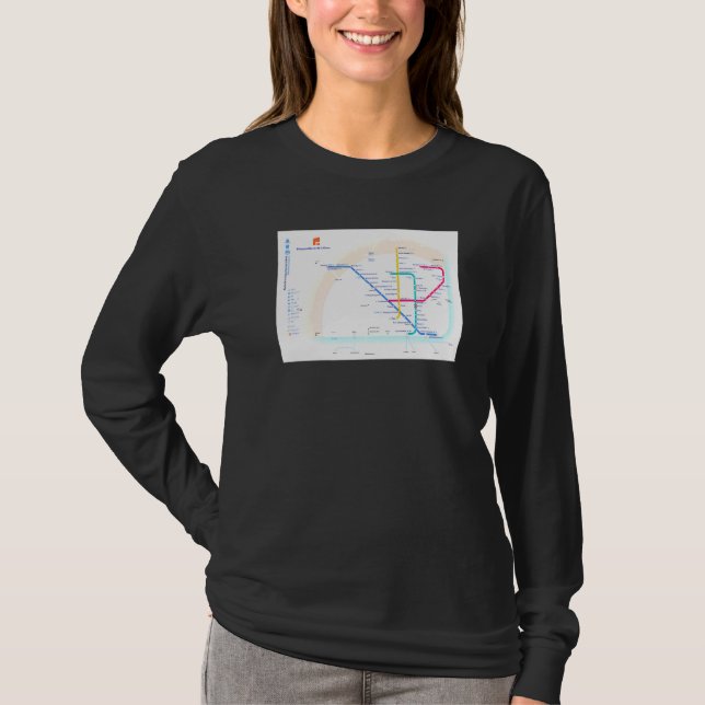 Camiseta Mapa del metro de Lisboa Portugal T (Anverso)