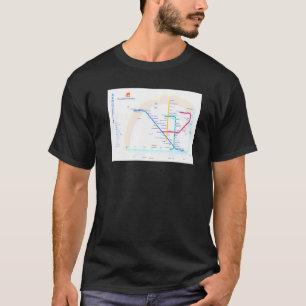 Camiseta Mapa del metro de Lisboa Portugal T