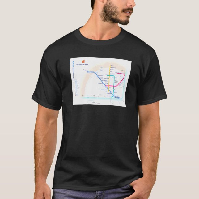 Camiseta Mapa del metro de Lisboa Portugal T (Anverso)