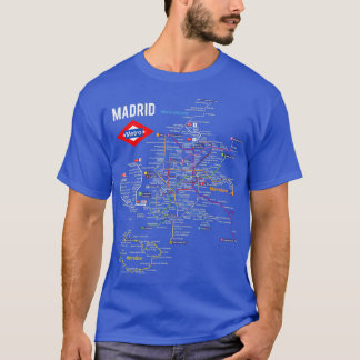 Camiseta Mapa del Metro de Madrid España Idioma español