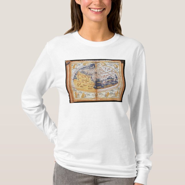 Camiseta Mapa del mundo, 1486 (Anverso)