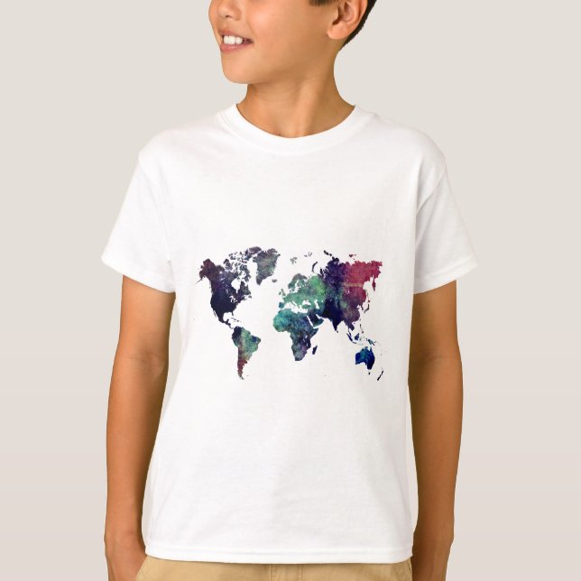 Camiseta mapa del mundo 6 (Anverso)