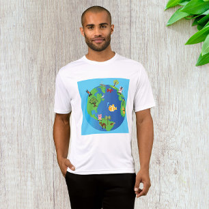 Camiseta Mapa del mundo animal Ilustracion de vida salvaje