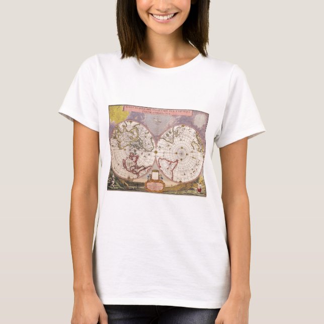 Camiseta Mapa del Mundo Antiguo (Anverso)
