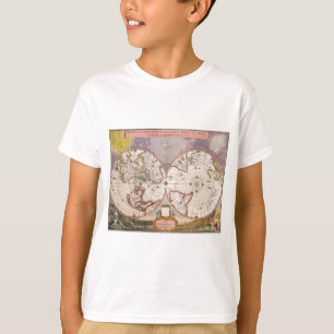 Camiseta Mapa del Mundo Antiguo