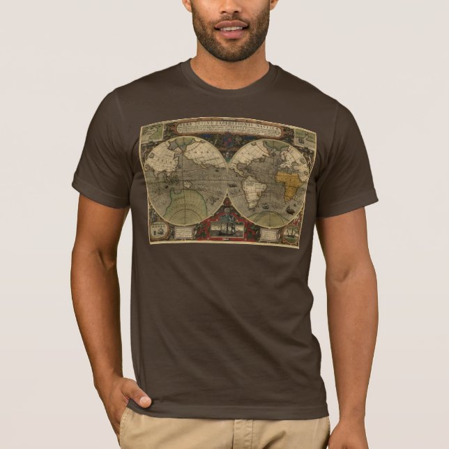 Camiseta Mapa del Mundo Antiguo (Anverso)