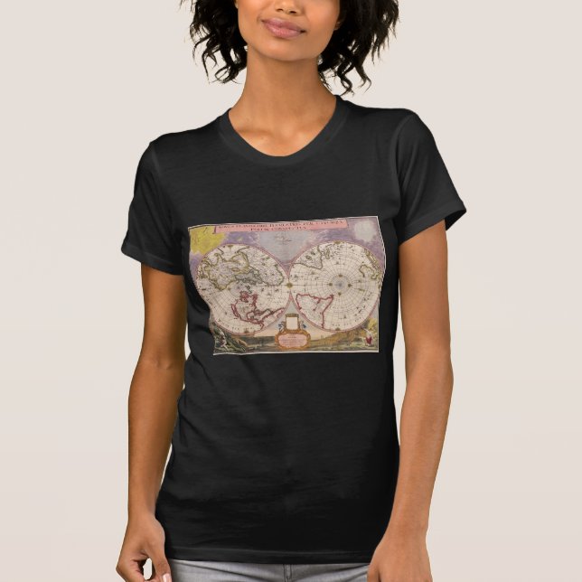 Camiseta Mapa del Mundo Antiguo (Anverso)