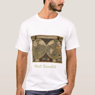 Camiseta Mapa del Mundo Antiguo