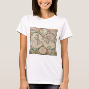 Camiseta Mapa del Mundo Antiguo