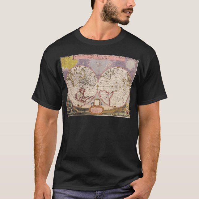 Camiseta Mapa del Mundo Antiguo (Anverso)