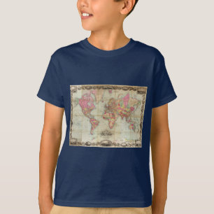 Camiseta Mapa del mundo antiguo de John Colton, alrededor d