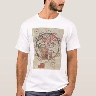 Camiseta Mapa del mundo con Jerusalén en el centro